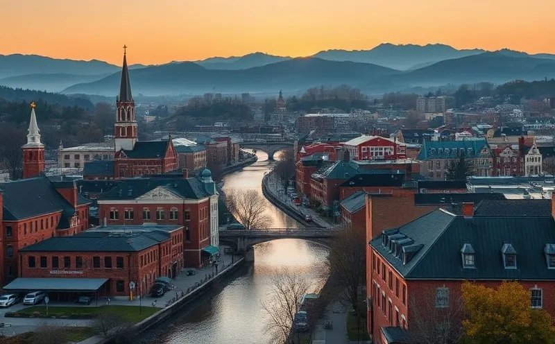 Downtown Lynchburg Virginia and James River